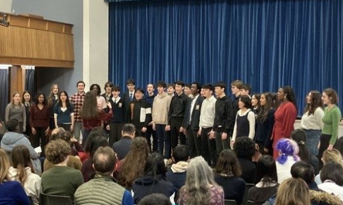 Chamber Choir singing in the Great Hall